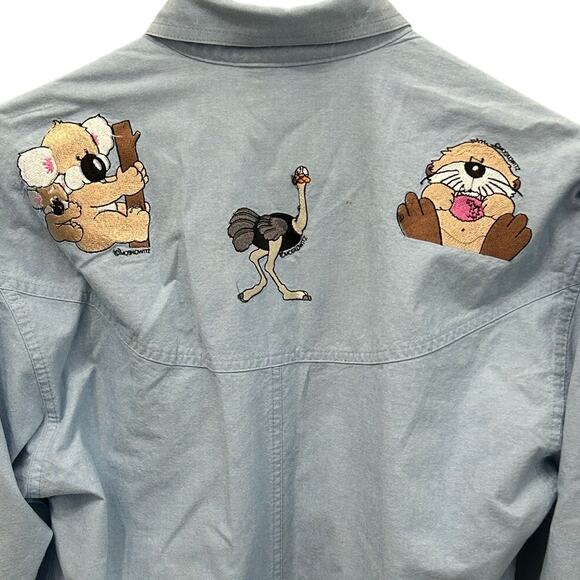 Vintage Embroidered Denim 2 sided Shirt - Picture 2 of 3